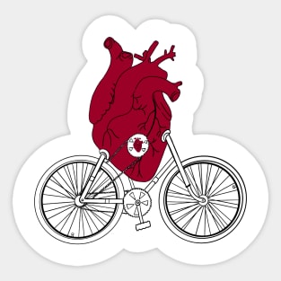 Heart bike Sticker